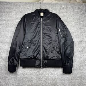 Baldwin Kansas City Bomber Jacket Coray Black Fur Inside Full Zip No Tag